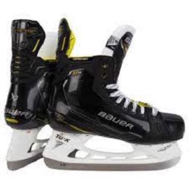 Public product photo - bestscooterstore.com  Step on the ice with confidence to perform. Constructed for developing performance driven athletes, the M4 skate features elite level fit options and high tech features that allow players to perform at a high level. Built with a composite material that's easy to flex, this skate is engineered to produce a strong, powerful stride. A Pro 48 oz. Felt Tongue with injected metatarsal guard compresses